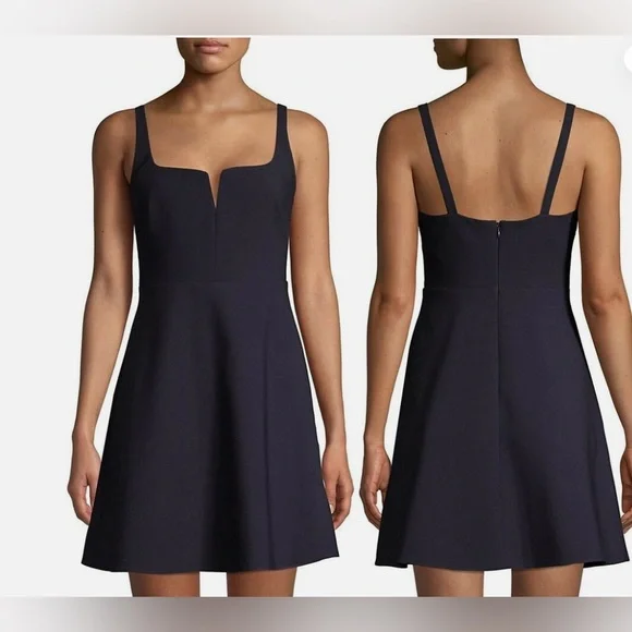 Likely Womens Constance Sweetheart Neck Sleeveless Mini Dress Navy 4